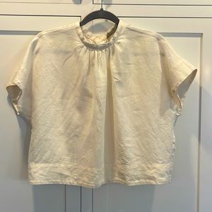 Everlane GUC linen crop shirt size 8